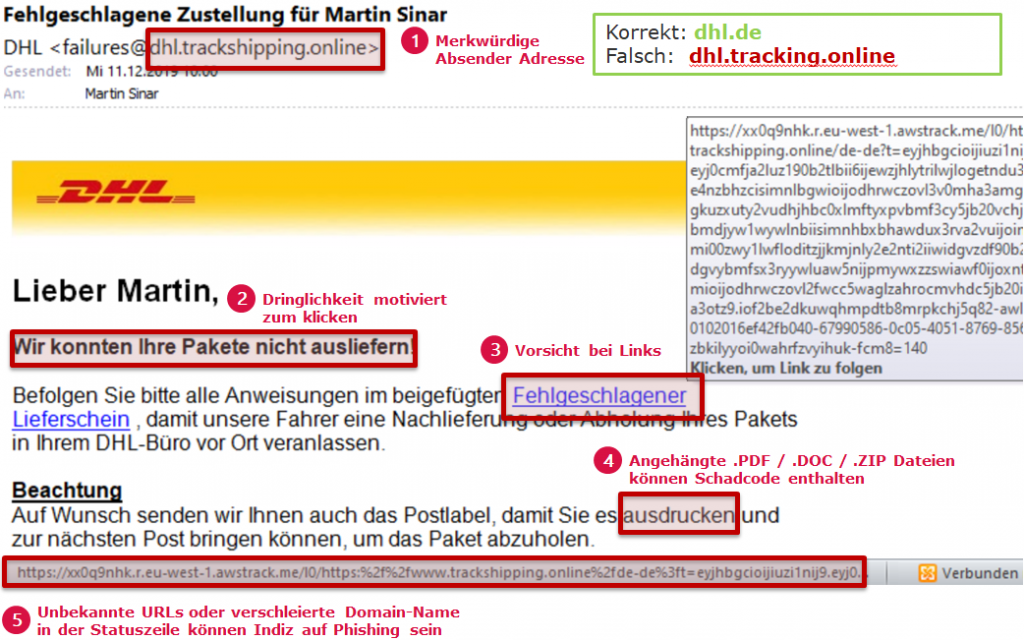 Phishing-Beispiel